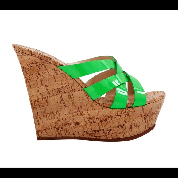 Casadei Neon Green Wedge - Picture 2 of 5